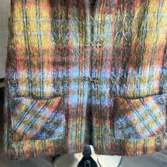 Vintage Andrew Stewart Mohair/Wool Multicolour Sleeveless Vest Woven in Scotland - Picture 8 of 16